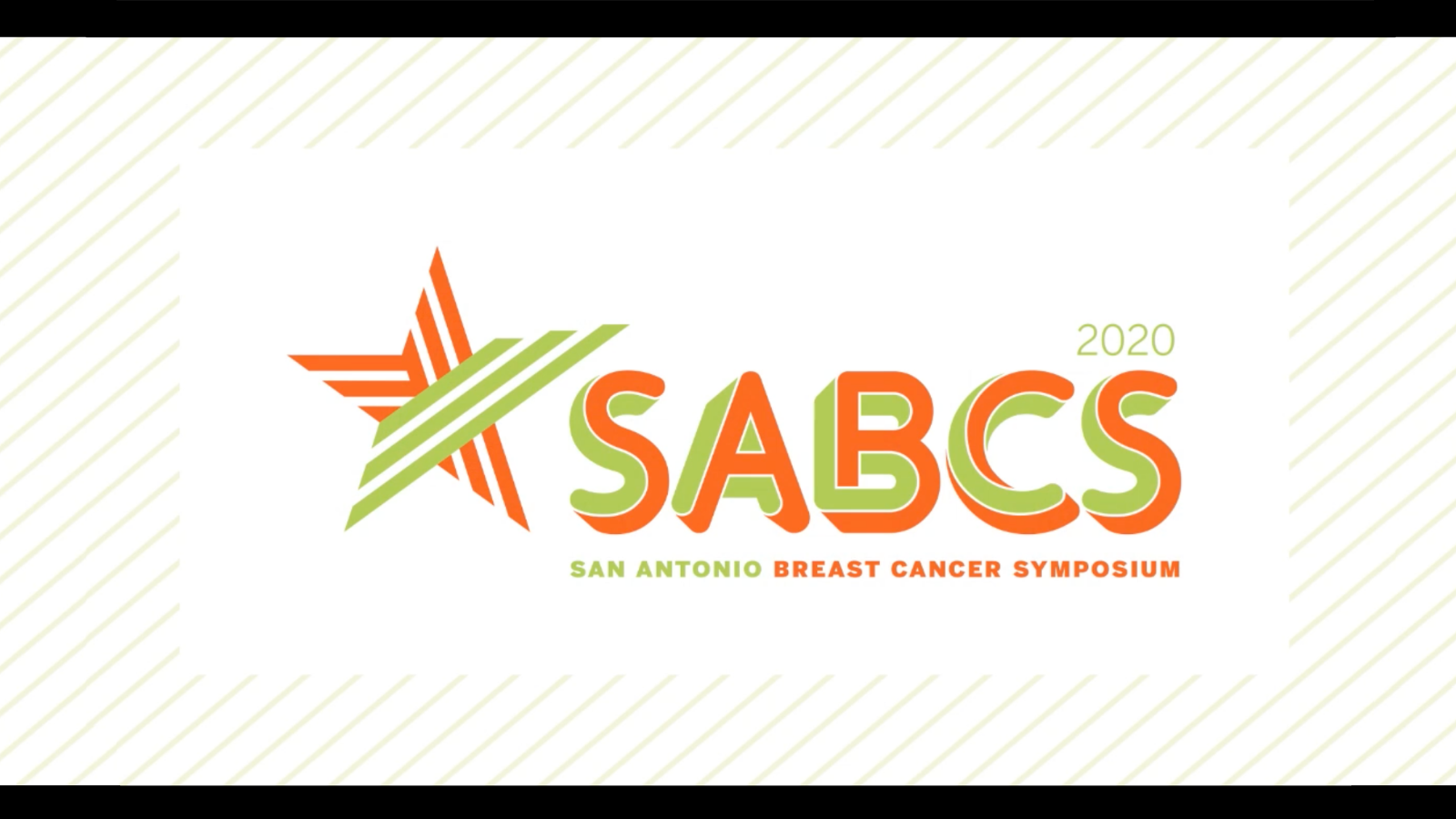 The SABCS Video Backdrop featuring the SABCS logo